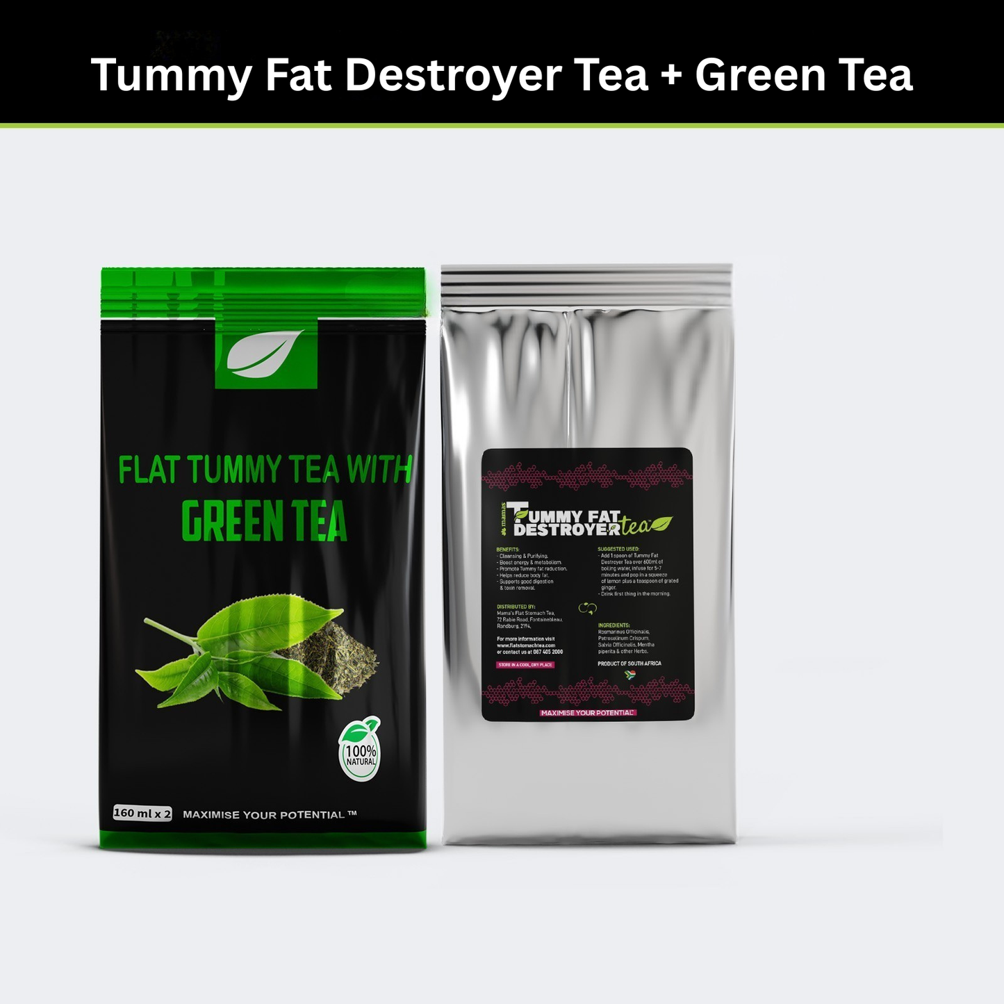 Tummy Fat Destroyer Tea + Green Tea